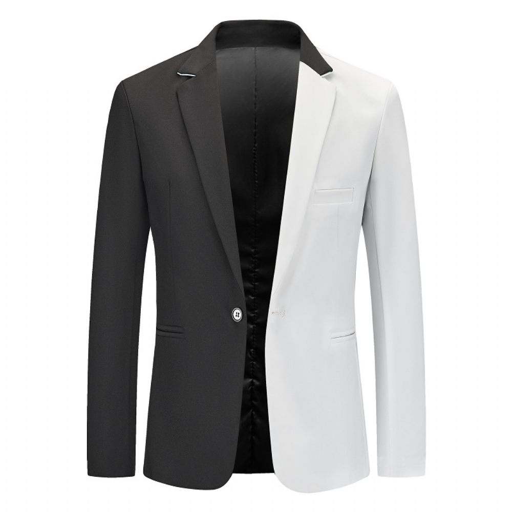 Blazer Homme Sport Manteau Business Moderne Elégant Bloc Couleur Décontracté Un Bouton