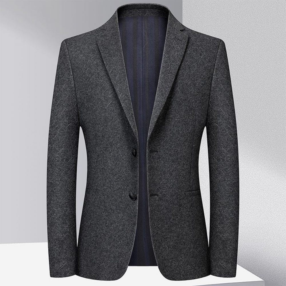 Blazer Homme Sport Manteau Laine Business Moderne Slim Deux Boutons