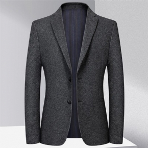 Blazer Homme Sport Manteau Laine Business Moderne Slim Deux Boutons