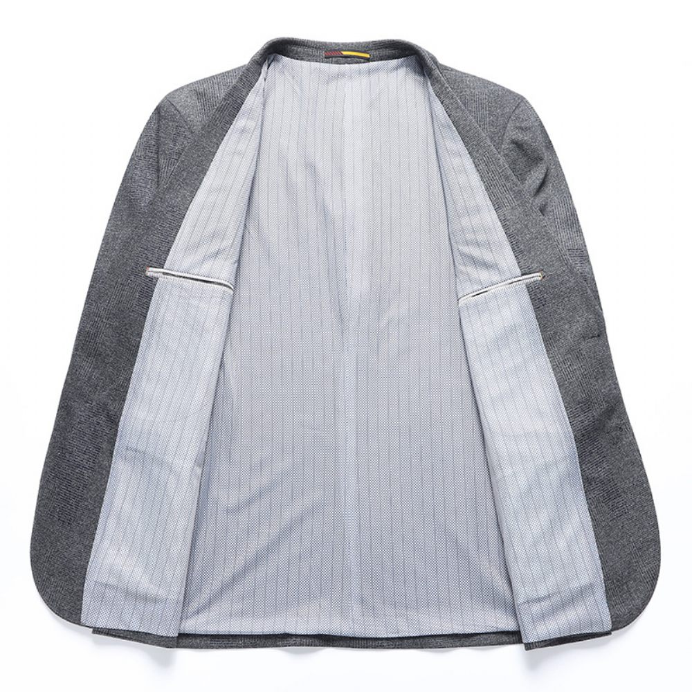 Blazer Sport Pour Hommes Grand Et Manteau Ample À Deux Boutons - Gris