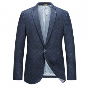 Blazer Sport Pour Hommes Grand Et Manteau Slim Décontracté À Deux Boutons Carreaux