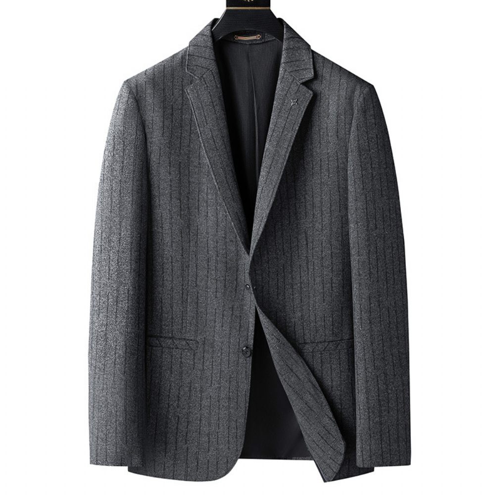 Blazer Sport Pour Hommes Manteau D'affaires Moderne Ample À Rayures La Mode Deux Boutons Grande Taille