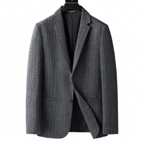 Blazer Sport Pour Hommes Manteau D'affaires Moderne Ample À Rayures La Mode Deux Boutons Grande Taille