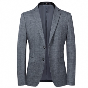 Blazer Sport Pour Hommes Manteau À Carreaux Slim Décontracté Deux Boutons