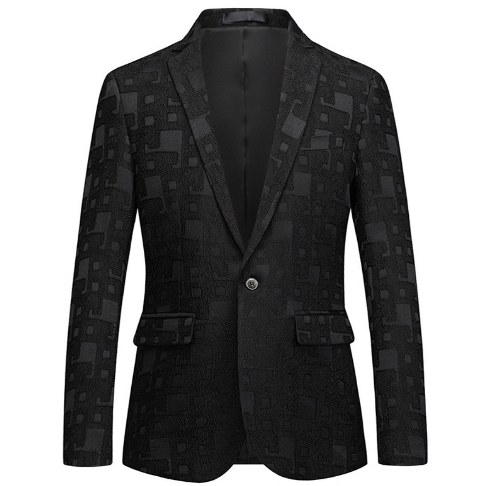 Blazer Sport Pour Hommes Manteau Décontracté À La Mode Motif Floral Un Bouton Slim