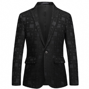 Blazer Sport Pour Hommes Manteau Décontracté À La Mode Motif Floral Un Bouton Slim