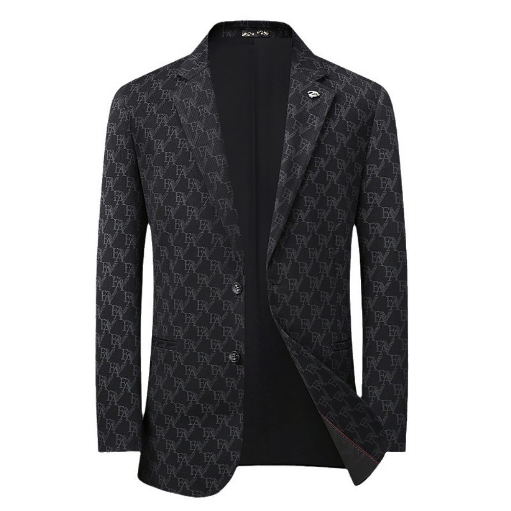 Blazer Sport Pour Hommes Manteau À Deux Boutons Ample Motif Floral Rayures Élégant Grande Taille