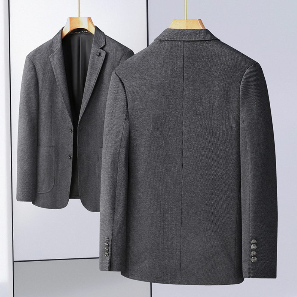 Blazer Sport Pour Hommes Manteau À Deux Boutons Ample Motif Floral Rayures Élégant Grande Taille - Gris