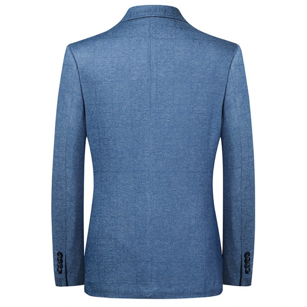 Blazer Sport Manteau Banquet Slim Élastique Facile D'entretien Deux Boutons - Bleu