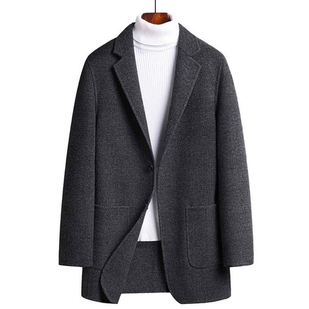 Blazer Sport Manteau Homme Laine Lâche Deux Boutons