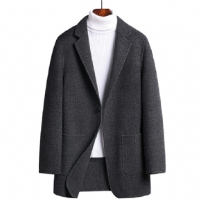 Blazer Sport Manteau Homme Laine Lâche Deux Boutons