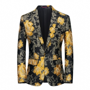 Blazer Sport Manteau Homme Motif Botanique Floral Un Bouton Grande Taille