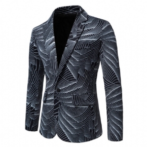 Blazer Sport Manteau Homme Motif Floral Décontracté Un Bouton