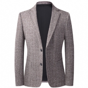 Blazer Sport Manteau Homme Tricot Laine Slim Casual Deux Boutons