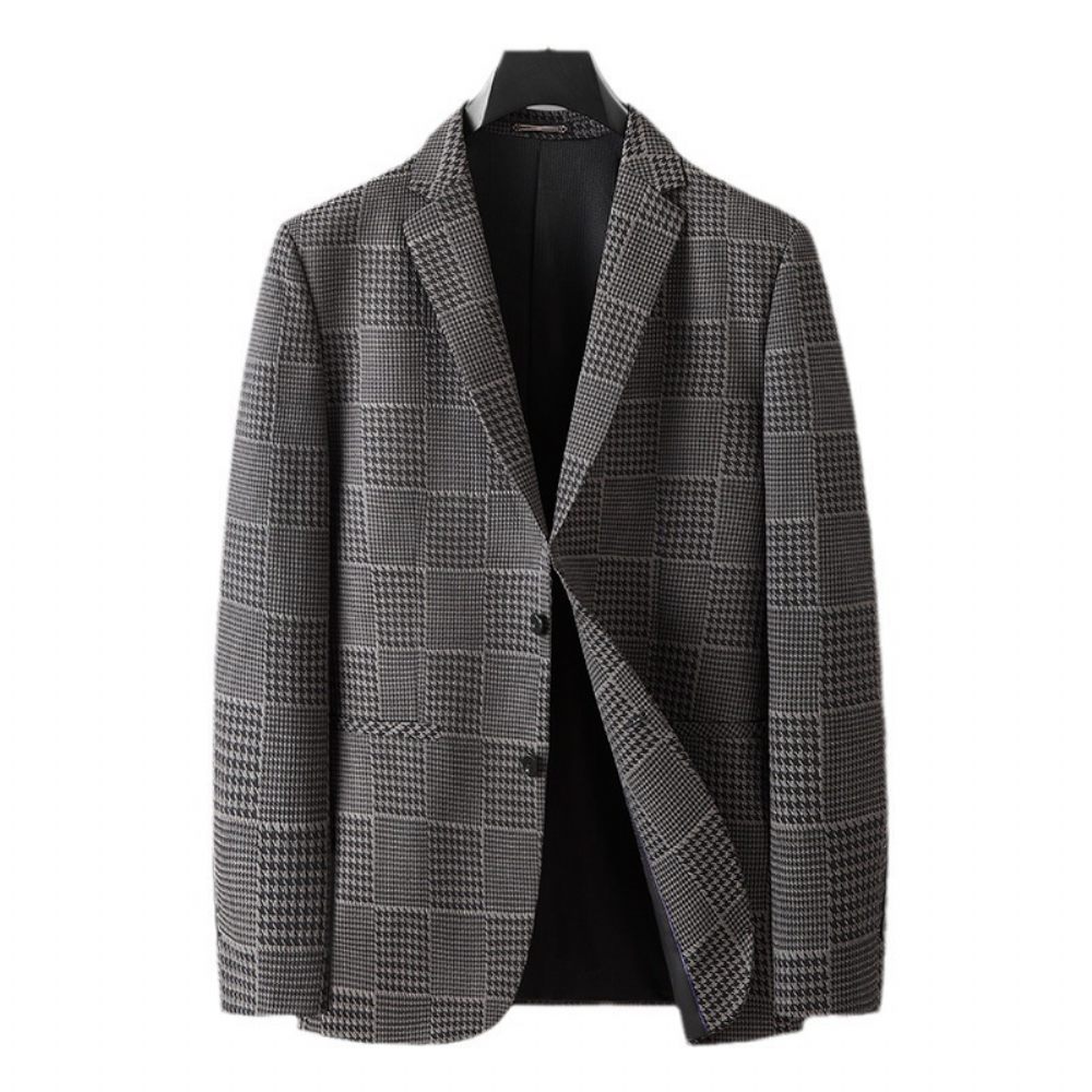 Blazer Surdimensionné Pour Hommes Manteau Sport Ample À Deux Boutons Col Plat Poche Intégrée