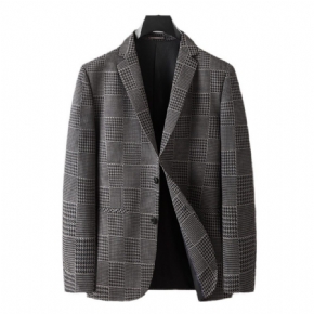 Blazer Surdimensionné Pour Hommes Manteau Sport Ample À Deux Boutons Col Plat Poche Intégrée