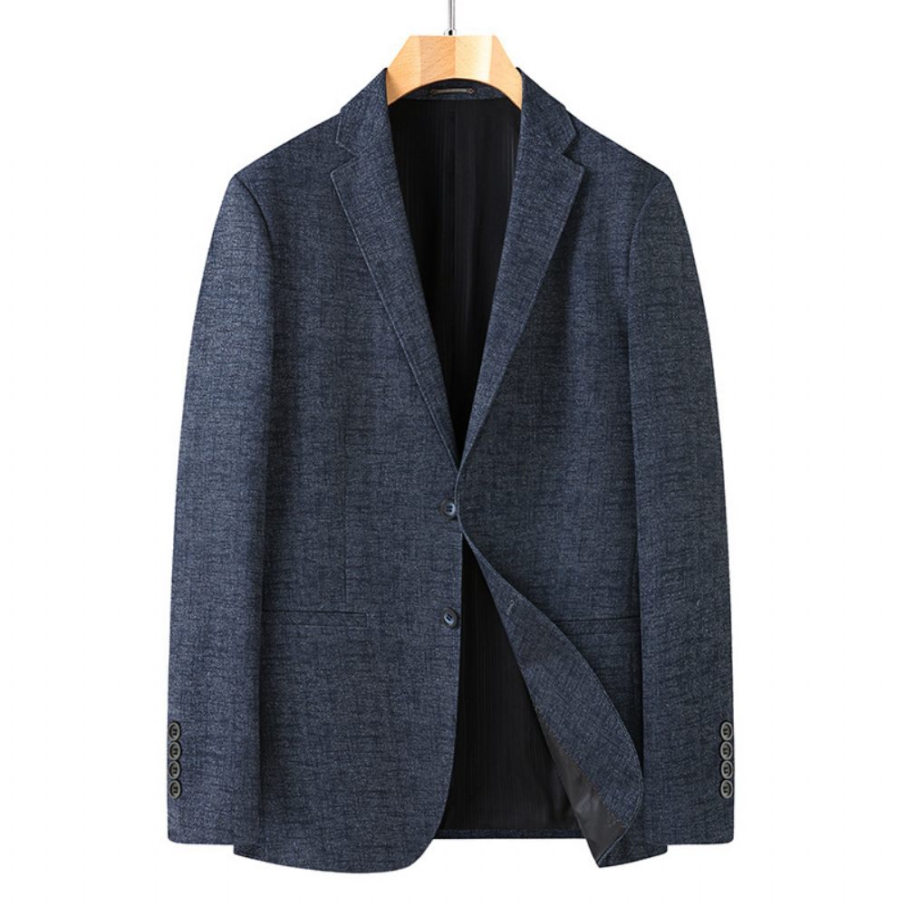 Blazer Surdimensionné Pour Hommes Manteau Sport Ample À Deux Boutons Col Plat Poche Intégrée