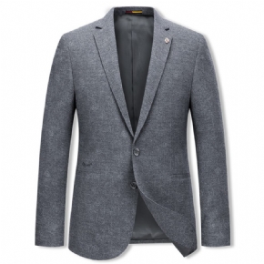 Blazer Surdimensionné Pour Hommes Manteau Sport Deux Boutons Col Plat Ample Poche Intégrée