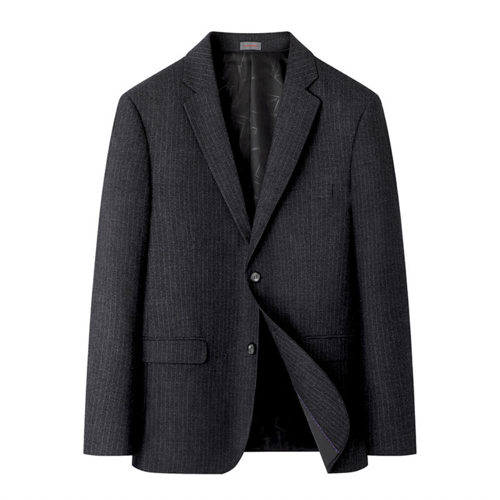 Blazer Surdimensionné Pour Hommes Manteau Sport À Rayures Deux Boutons Ample