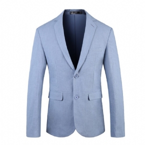 Blazer Surdimensionné Pour Hommes Manteau Sport Simple Boutonnage Deux Boutons Couleur Unie Rabat Poche Montée Col Plat