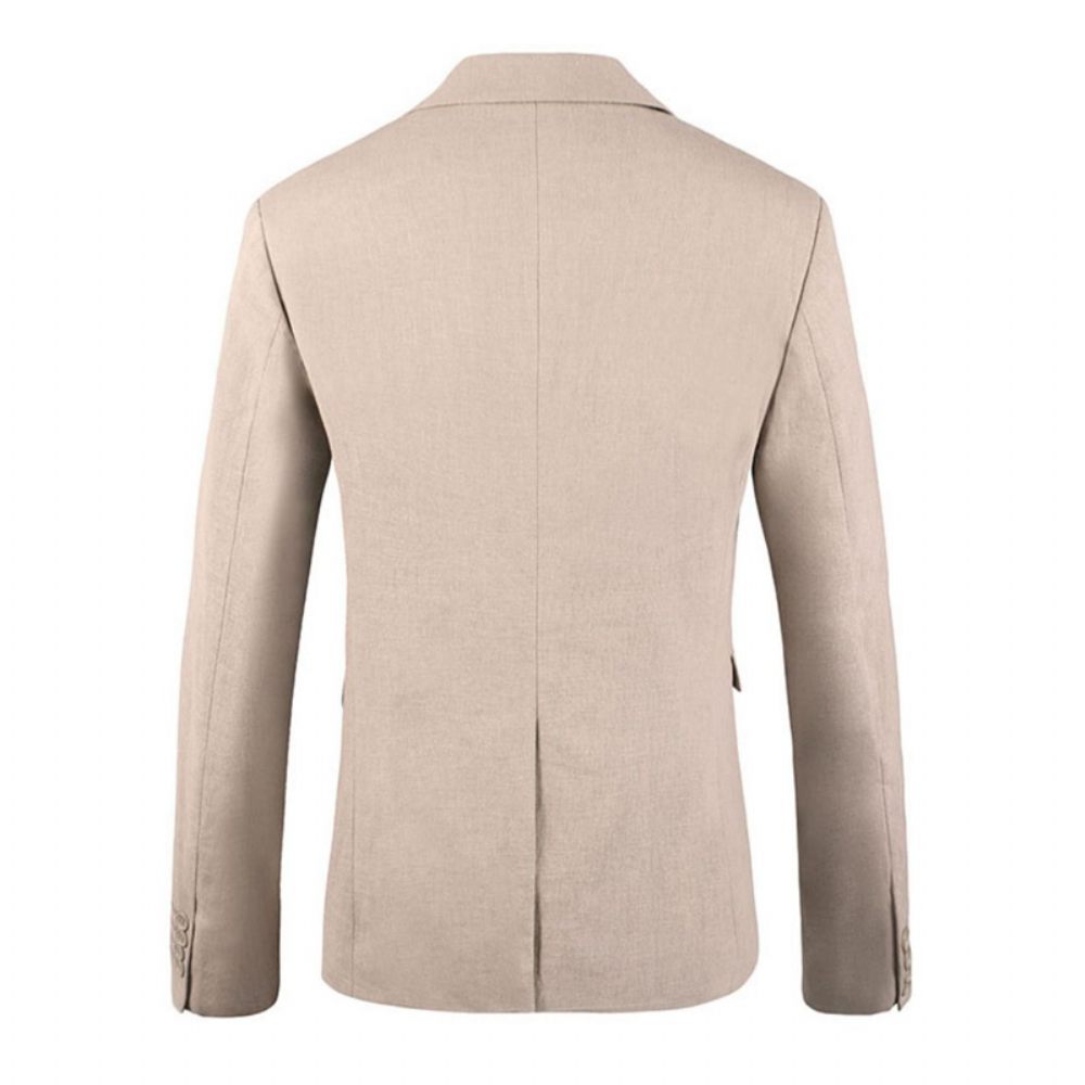 Blazer Surdimensionné Pour Hommes Manteau Sport Simple Boutonnage Deux Boutons Couleur Unie Rabat Poche Montée Col Plat - Kaki