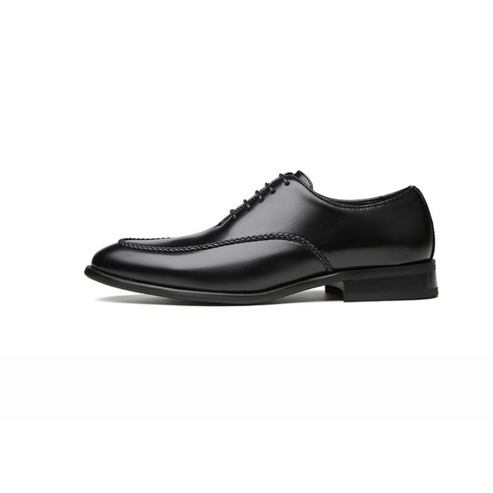 Chaussures Formelles Pour Hommes Oxford Business Moderne Rétro Bout Ciselé - Noir