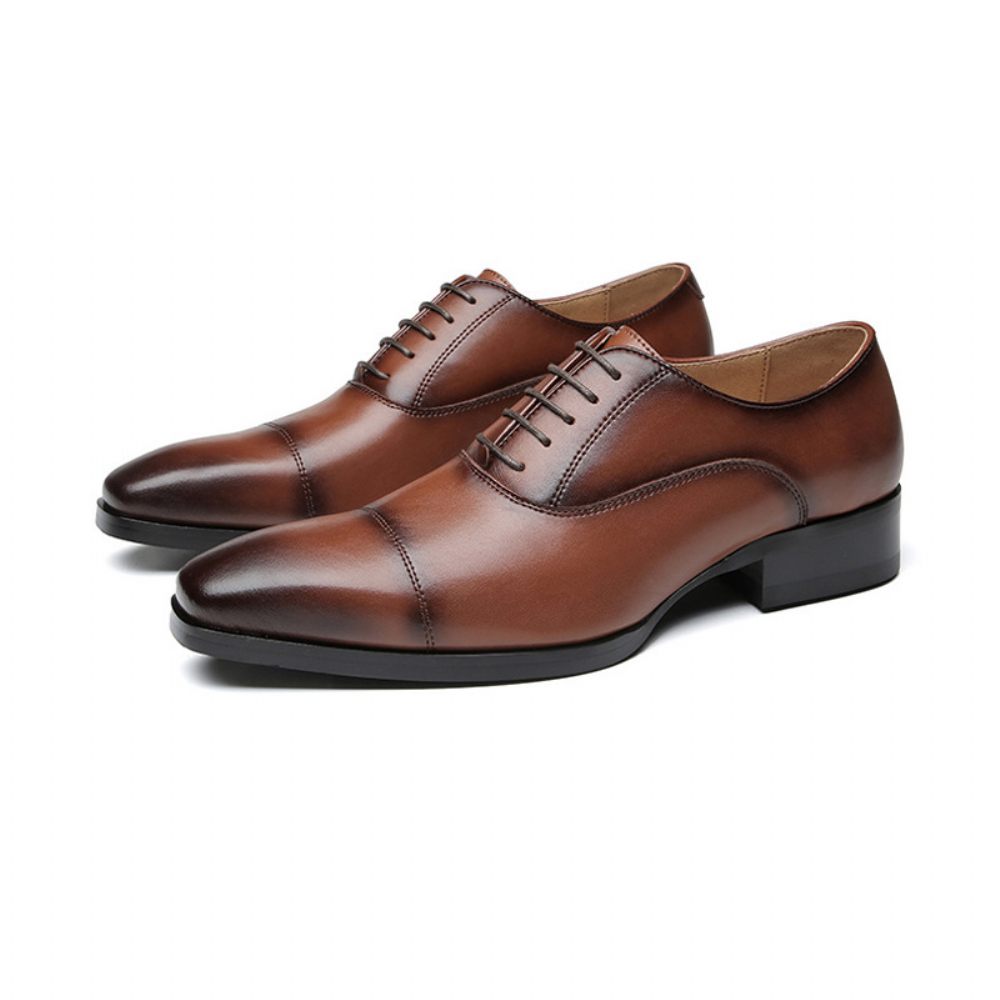 Chaussures Formelles Pour Hommes Oxford Cap Toe Cuir