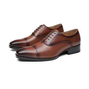 Chaussures Formelles Pour Hommes Oxford Cap Toe Cuir