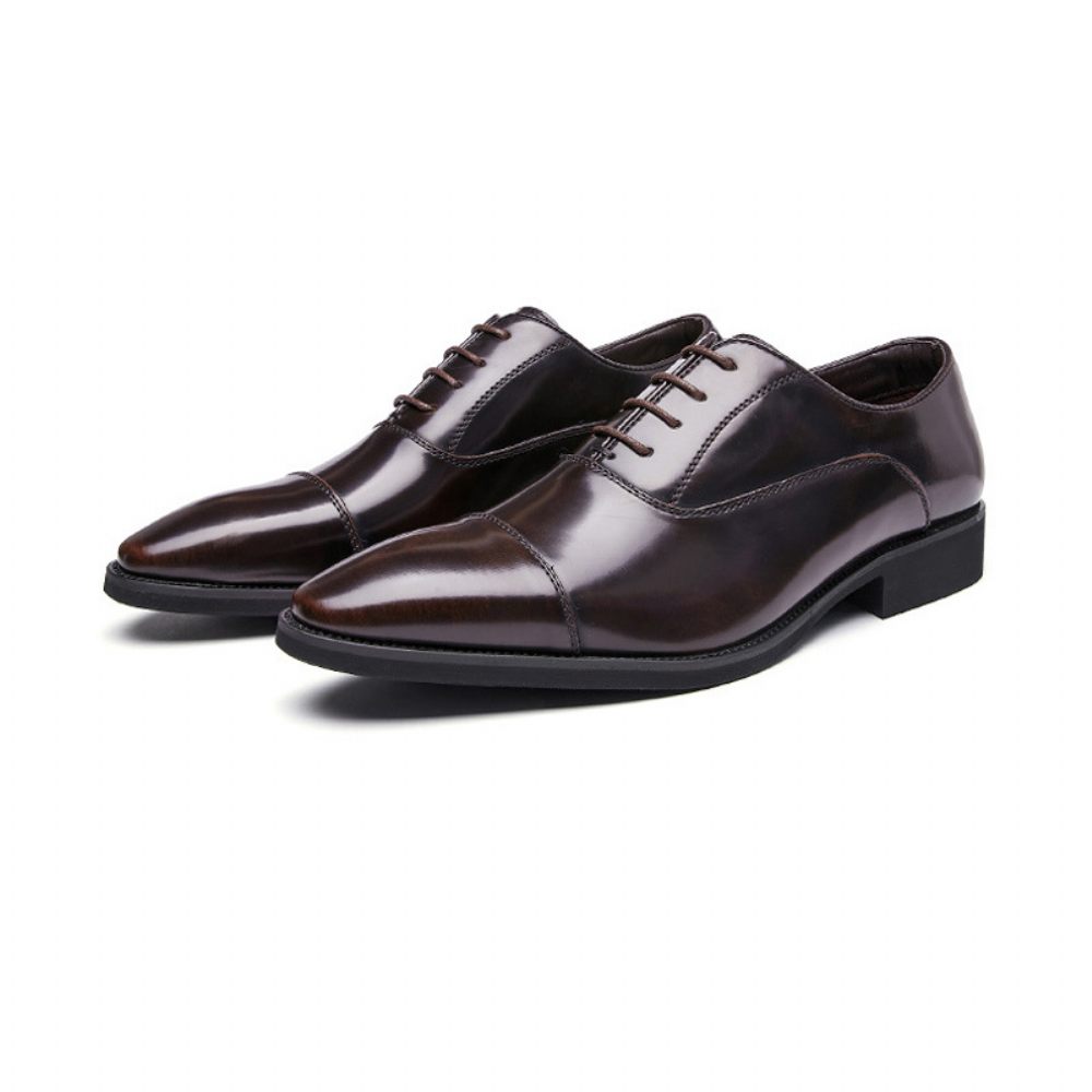 Chaussures Formelles Pour Hommes Oxford Cuir Vache À Bout Pointu