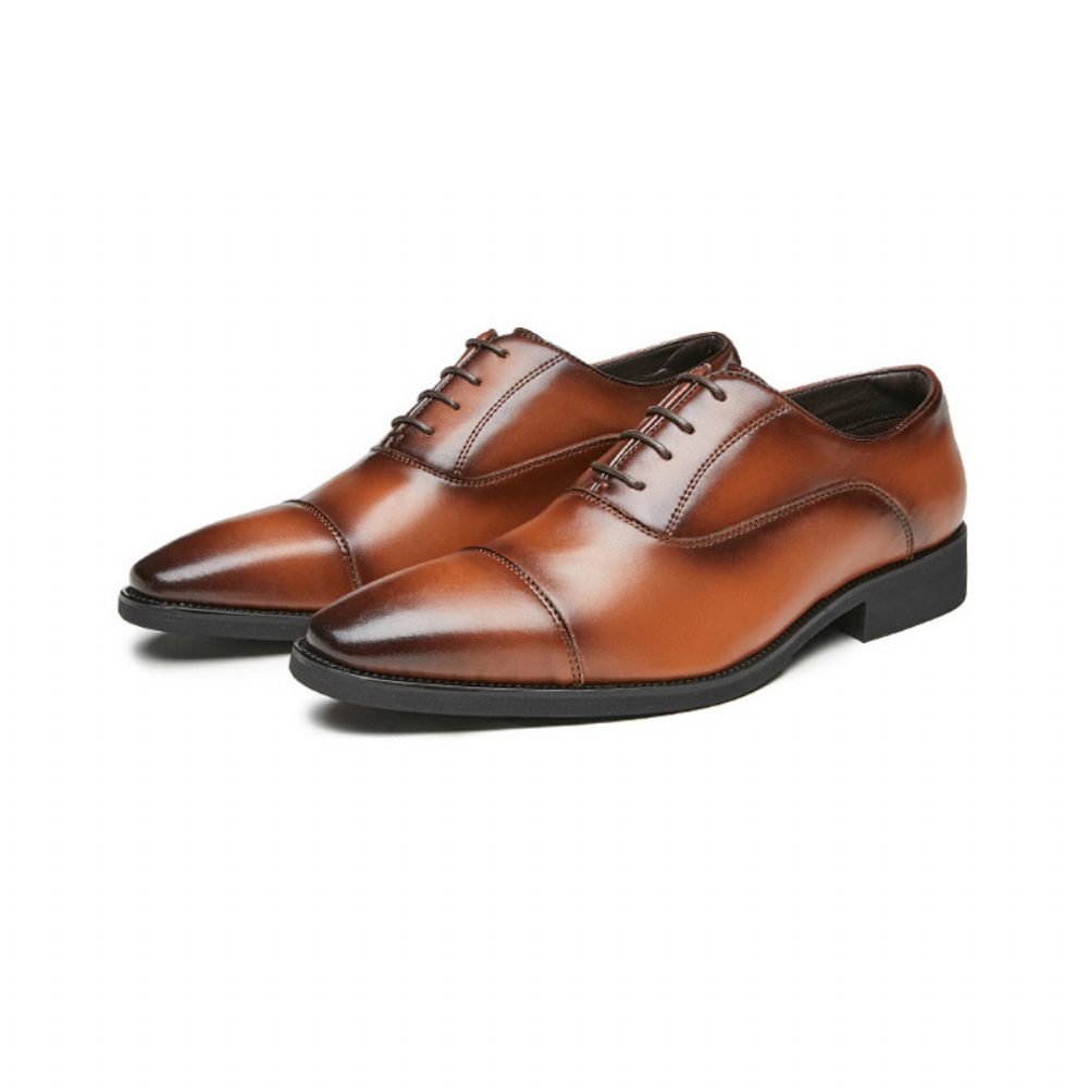 Chaussures Formelles Pour Hommes Oxford À Lacets Et Bout Pointu