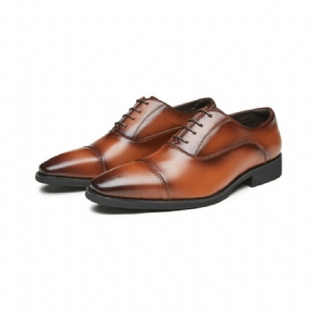 Chaussures Formelles Pour Hommes Oxford À Lacets Et Bout Pointu