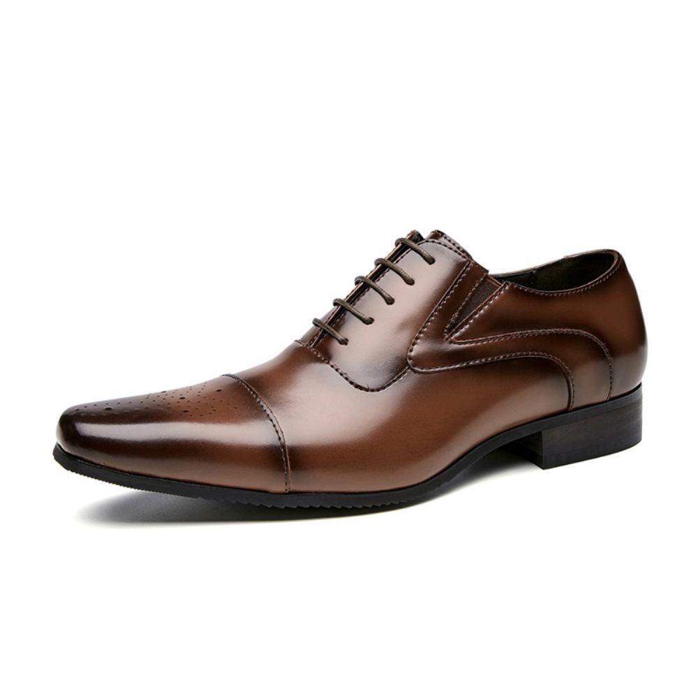 Chaussures Habillées Pour Hommes Oxford 5 Œillets Cuir Vache Bout Carré