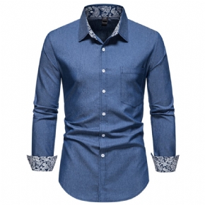 Chemise Jean À Manches Longues Pour Hommes