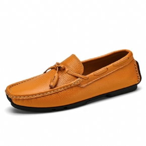 Mocassins Homme Pompon Cuir Vache